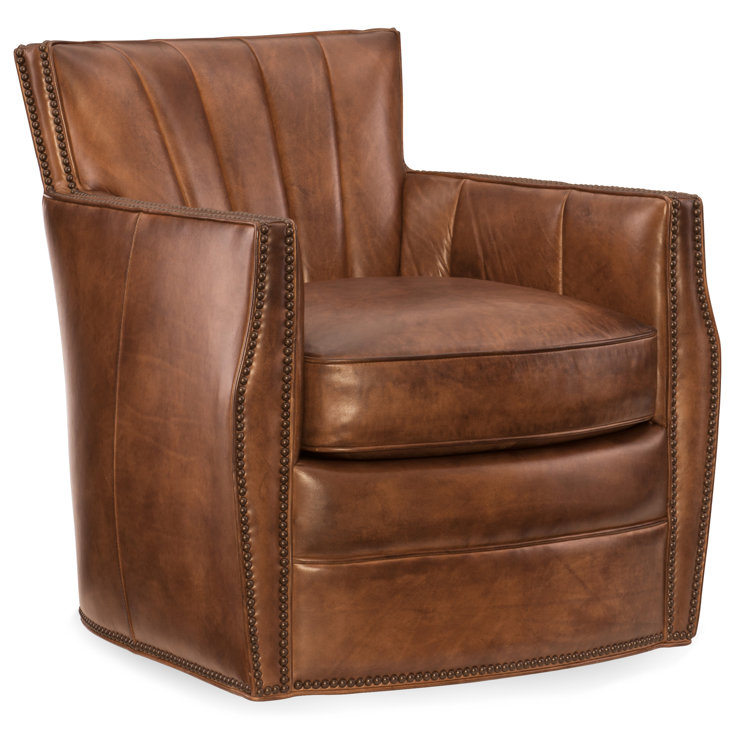 Top grain discount leather club chair